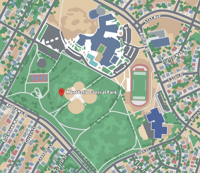 Montbello Park map