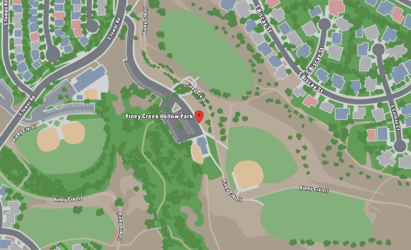 Piney Creek Hollow Park map