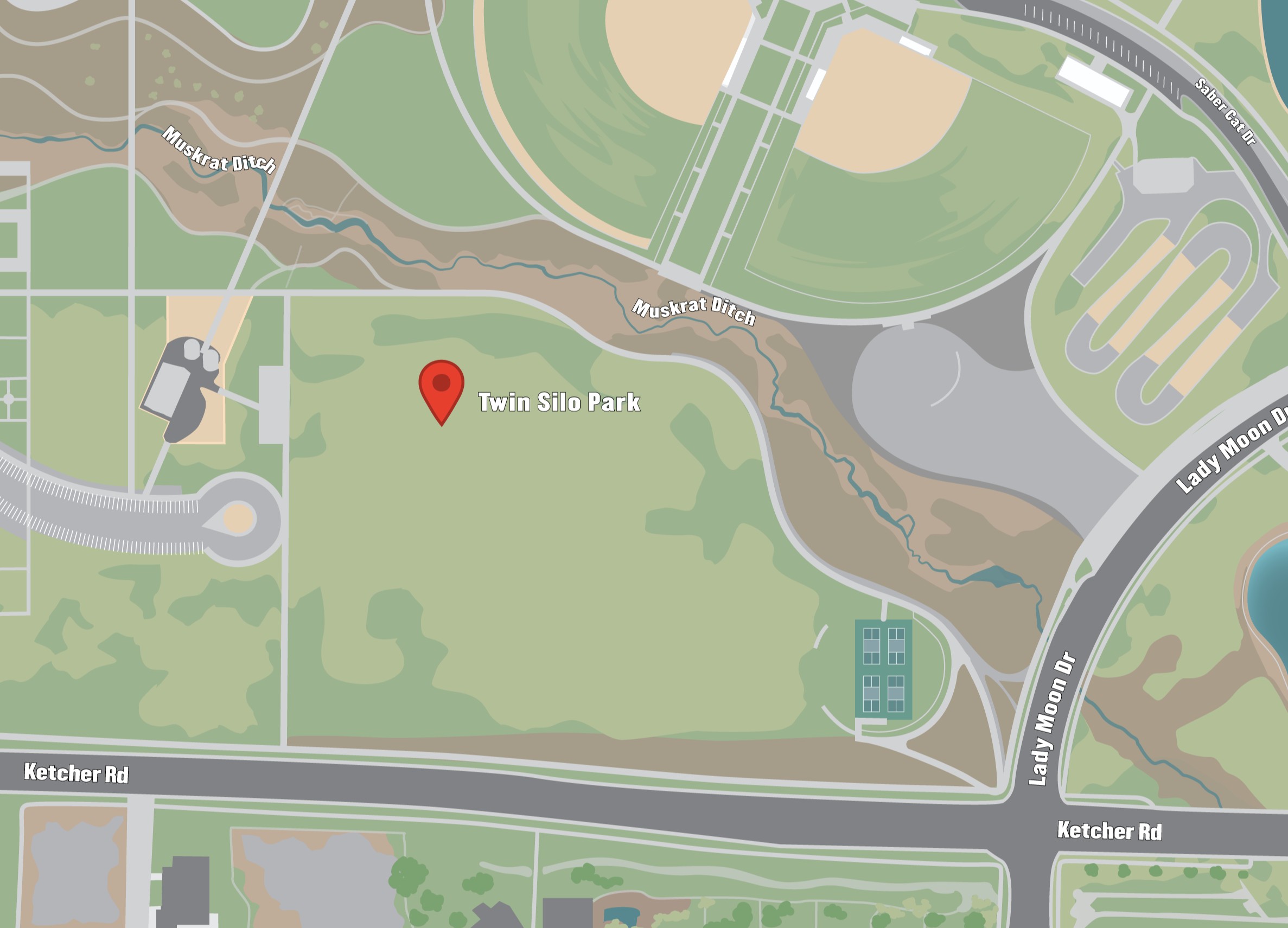 Twin Silo Park map
