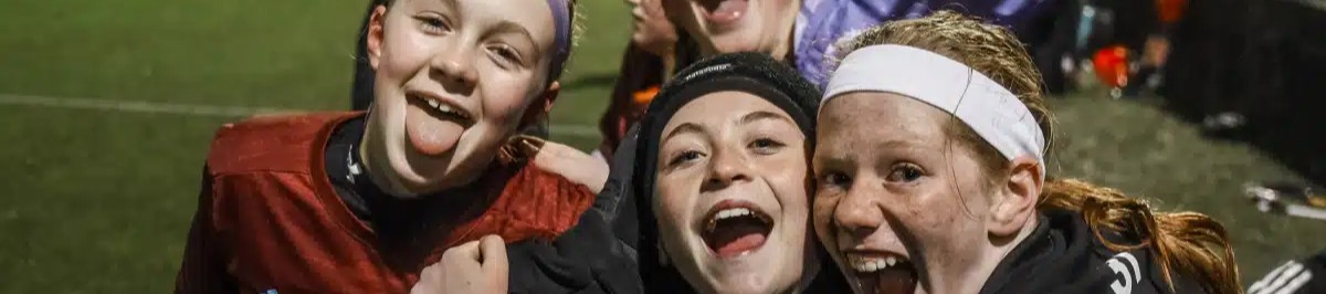 International Youth Soccer Girls Posing