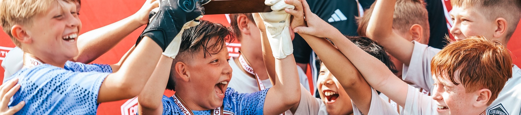 Youth Soccer Tournament Trophy Celebration